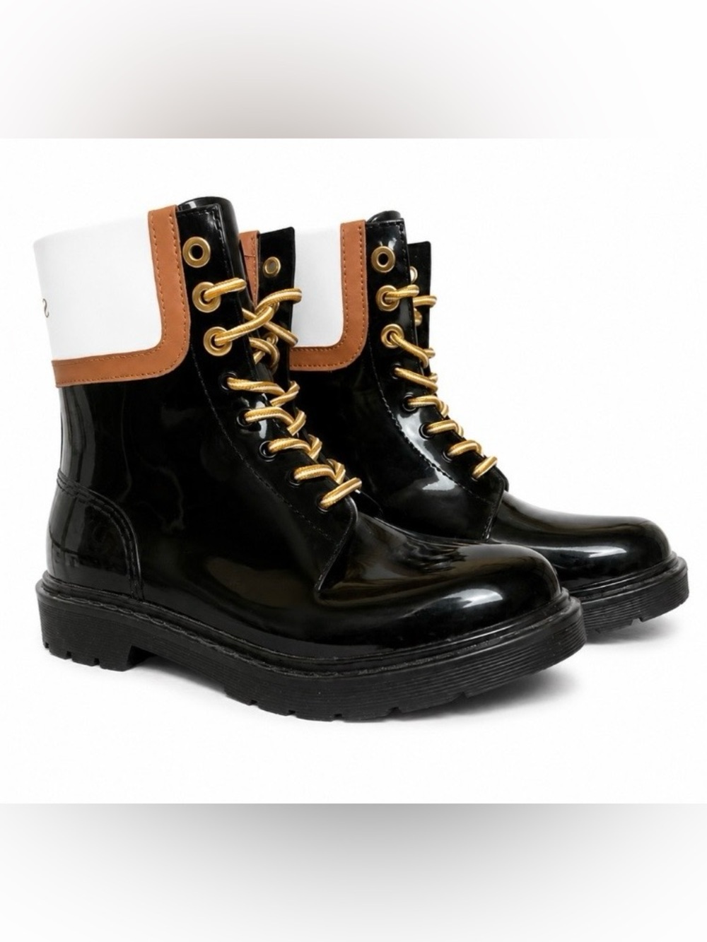 🖤 See By Chloé Florrie Lace-Up Boots Black white Lug Sole Boots EU 36 US 6